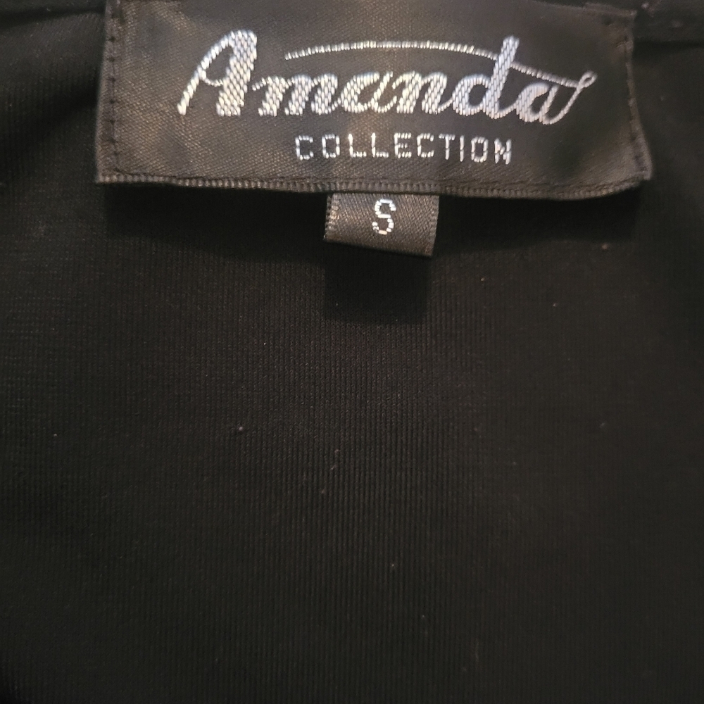 Amanda Collection Black Ruffle Layered Top S - Picture 7 of 7